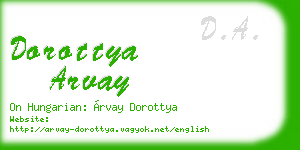 dorottya arvay business card