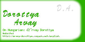 dorottya arvay business card